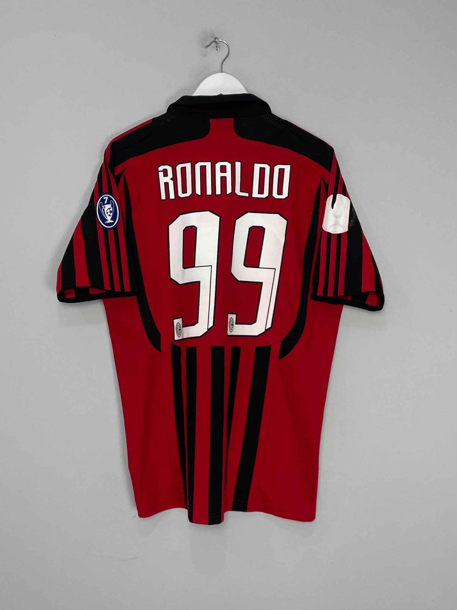 Shop 2007/08 AC MILAN RONALDO #99 HOME SHIRT (L) ADIDAS, classic football shirts, vintage football shirts & retro soccer jerseys at Cult Kits