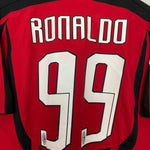 Shop 2007/08 AC MILAN RONALDO #99 HOME SHIRT (L) ADIDAS, classic football shirts, vintage football shirts & retro soccer jerseys at Cult Kits
