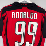 2007/08 AC MILAN RONALDO 99 HOME SHIRT (M) ADIDAS - Cult Kits - Medium - Buy Vintage Football Shirts, Authentic Retro Football Shirts For Sale, Classic Football Shirts & Soccer Jersey