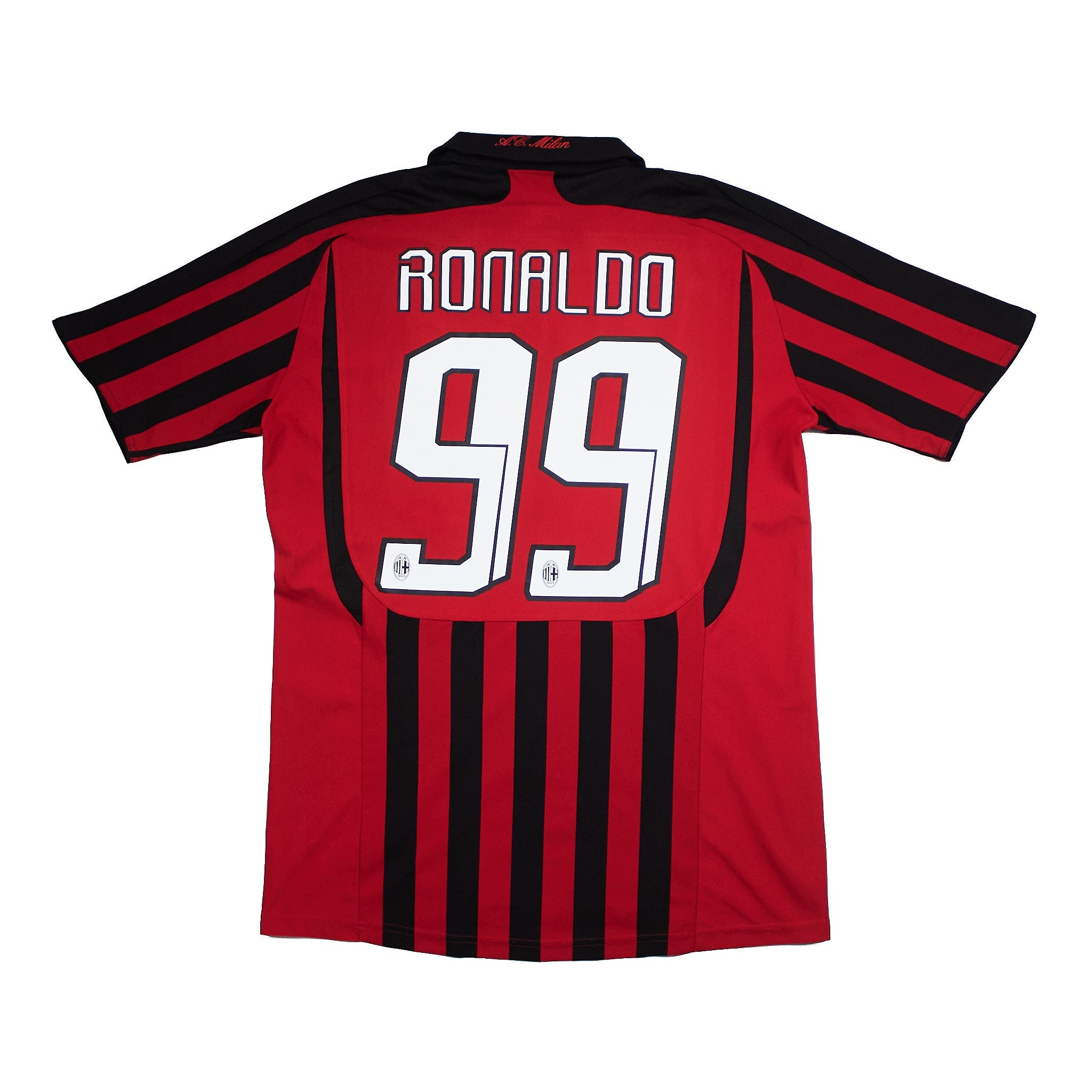 Buy 2007/08 AC Milan Ronaldo 99 Home Shirt (M) Adidas ~ Free worldwide shipping ~ Authentic Vintage Football Shirts from Cult Kits