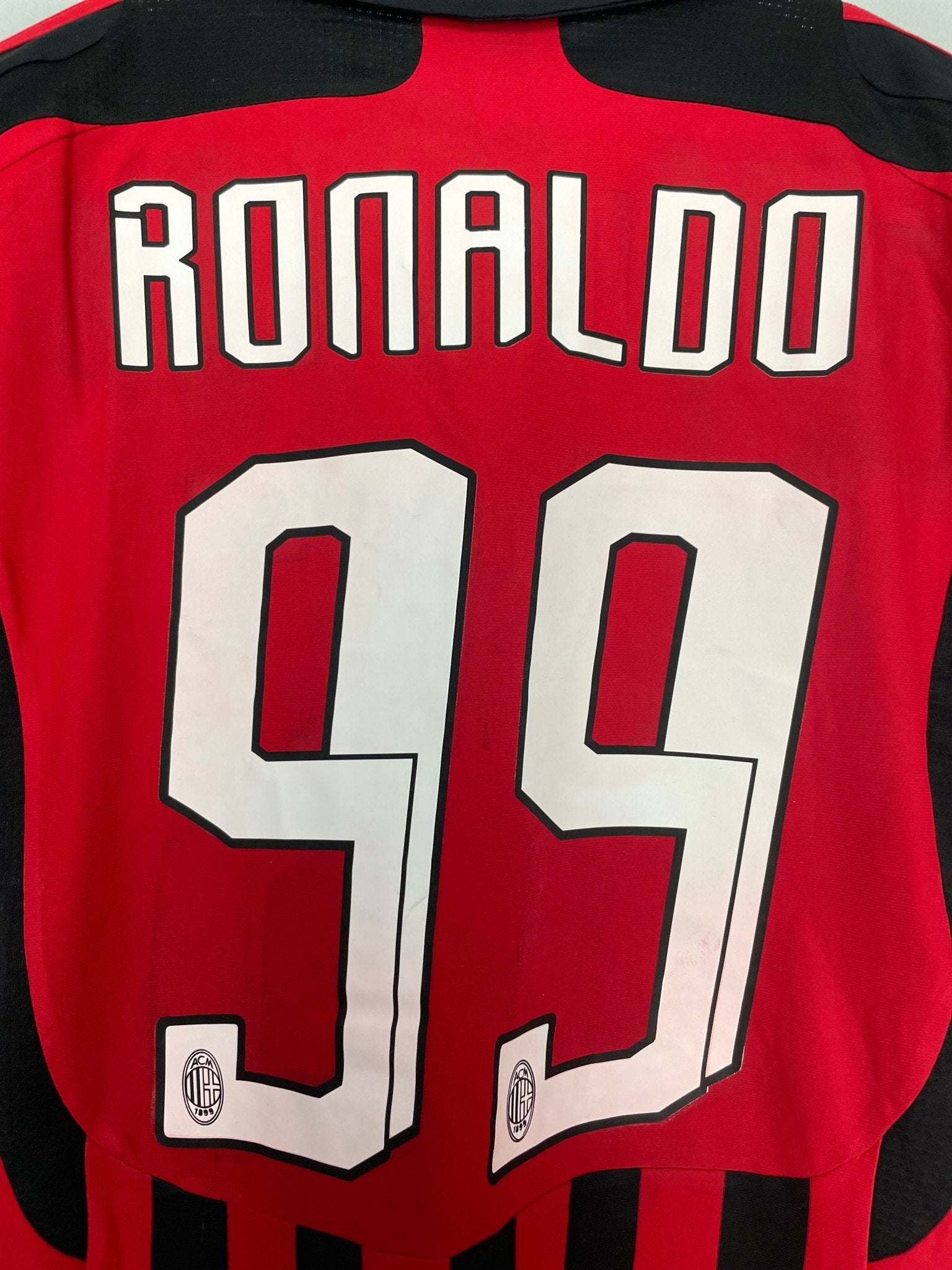 Shop 2007/08 AC MILAN RONALDO #99 HOME SHIRT (M) ADIDAS, classic football shirts, vintage football shirts & retro soccer jerseys at Cult Kits