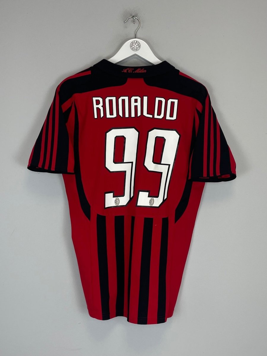 2007/08 AC MILAN RONALDO 99 HOME SHIRT (M) ADIDAS - Cult Kits - Medium - Buy Vintage Football Shirts, Authentic Retro Football Shirts For Sale, Classic Football Shirts & Soccer Jersey