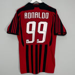 Shop 2007/08 AC MILAN RONALDO #99 HOME SHIRT (M) ADIDAS, classic football shirts, vintage football shirts & retro soccer jerseys at Cult Kits