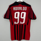 Shop 2007/08 AC MILAN RONALDO #99 HOME SHIRT (M) ADIDAS, classic football shirts, vintage football shirts & retro soccer jerseys at Cult Kits
