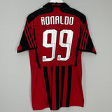 Shop 2007/08 AC MILAN RONALDO #99 HOME SHIRT (M) ADIDAS, classic football shirts, vintage football shirts & retro soccer jerseys at Cult Kits