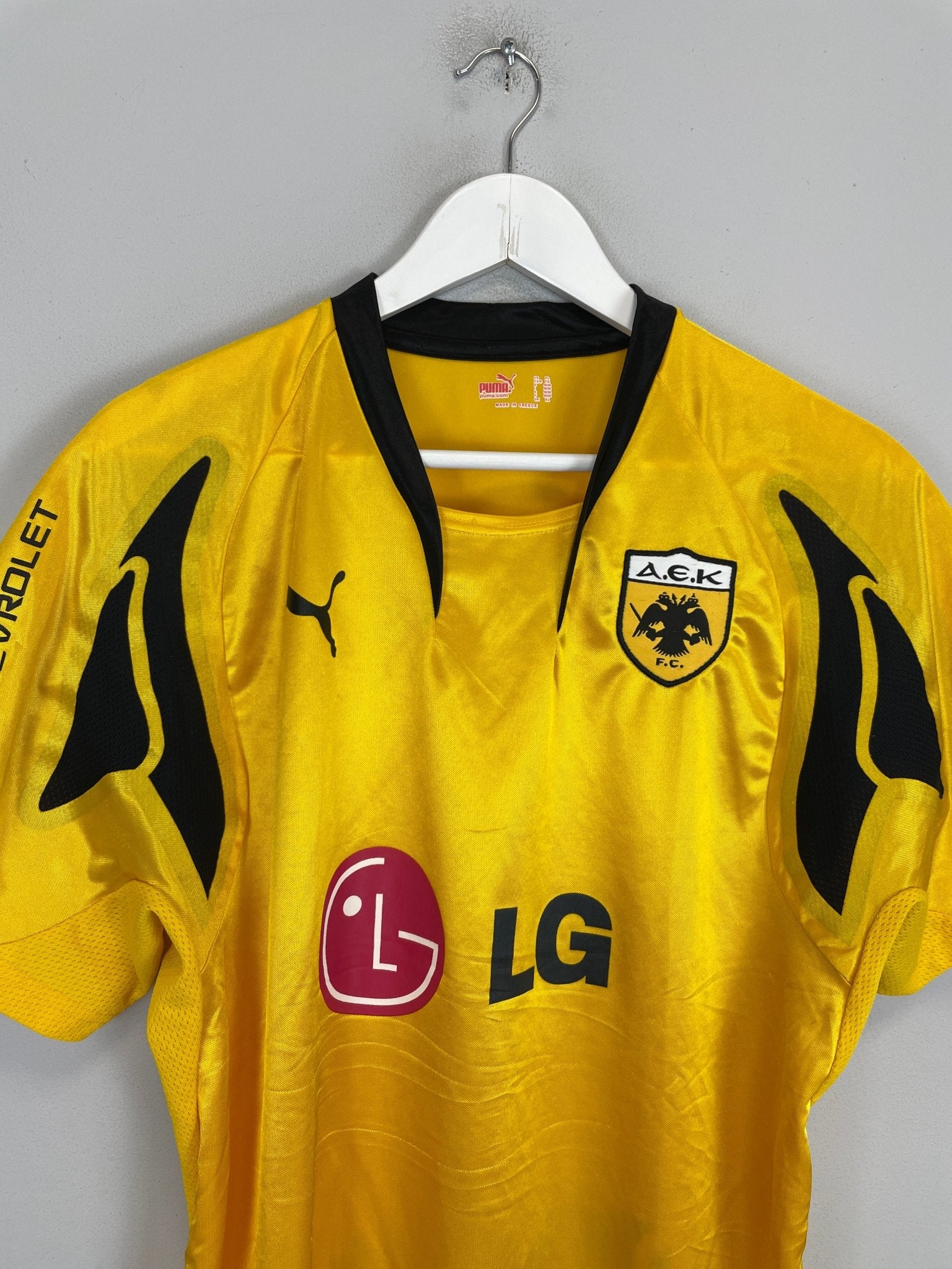 Shop 2007/08 AEK ATHENS HOME SHIRT (XL) PUMA, classic football shirts, vintage football shirts & retro soccer jerseys at Cult Kits