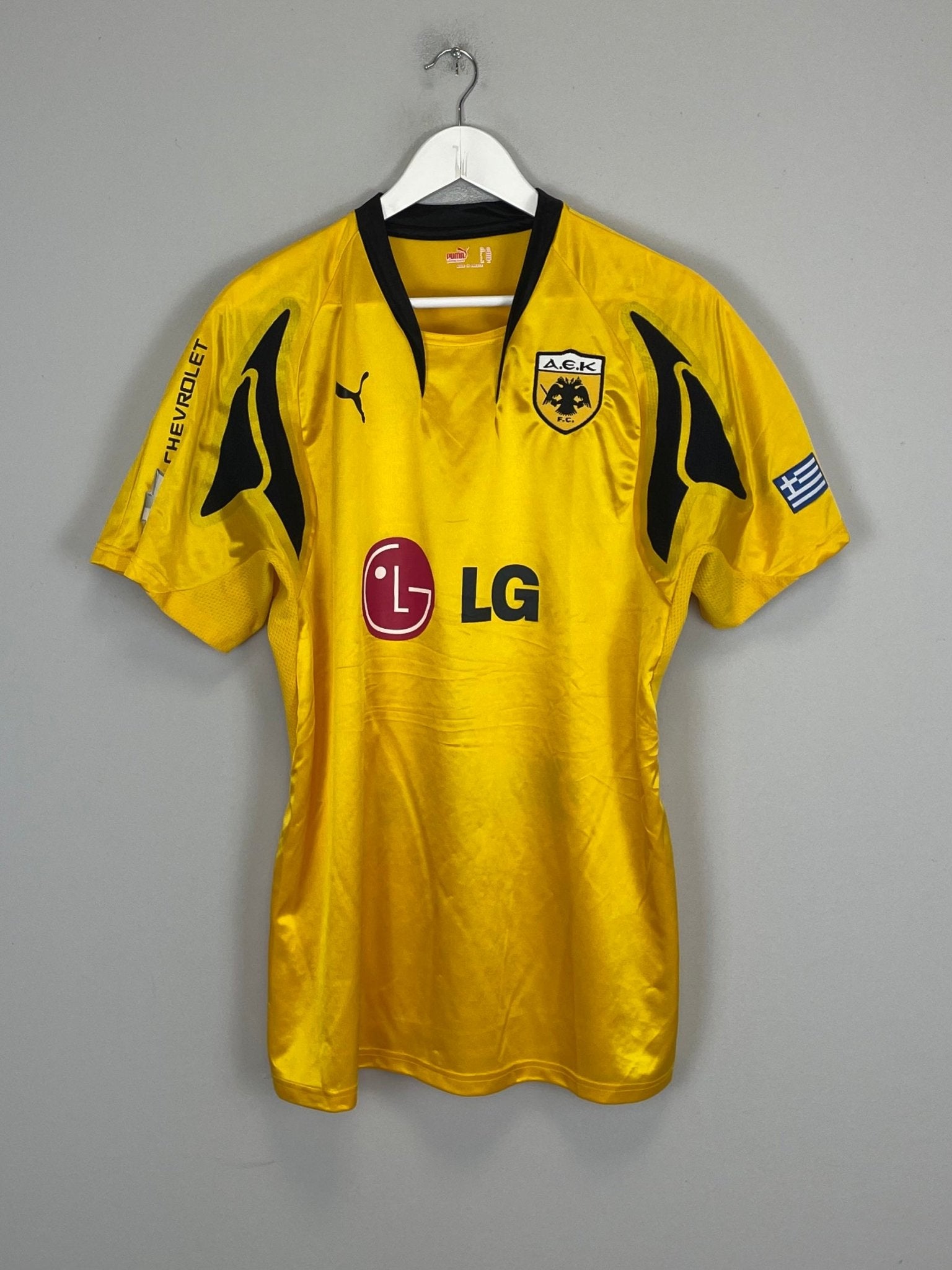 Shop 2007/08 AEK ATHENS HOME SHIRT (XL) PUMA, classic football shirts, vintage football shirts & retro soccer jerseys at Cult Kits