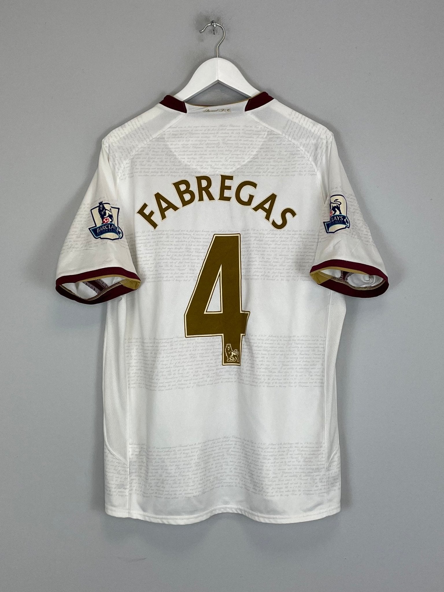 2007/08 ARSENAL FABREGAS #4 AWAY SHIRT (L) NIKE – Cult Kits