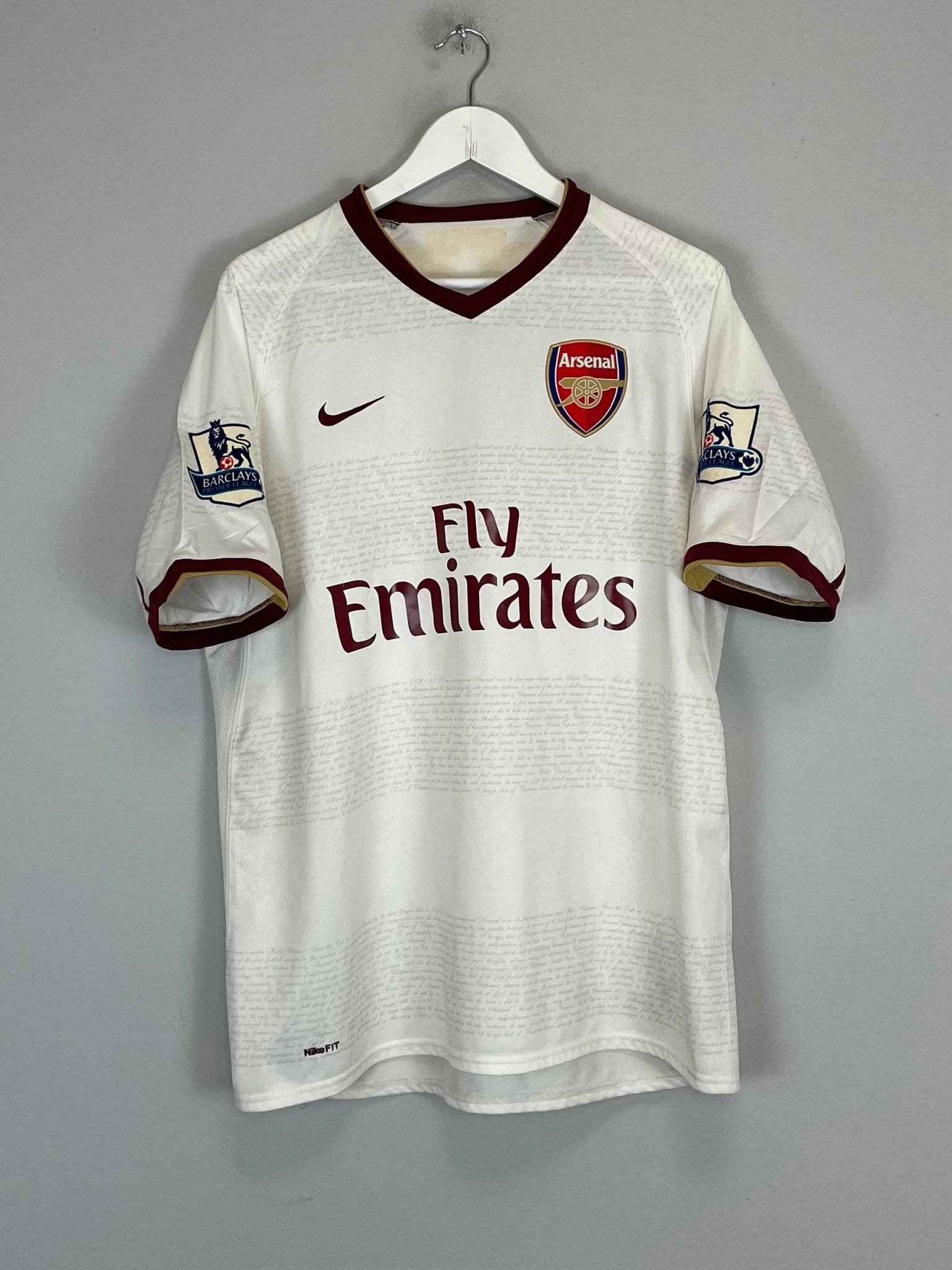 Shop 2007/08 ARSENAL FABREGAS #4 AWAY SHIRT (L) NIKE, classic football shirts, vintage football shirts & retro soccer jerseys at Cult Kits