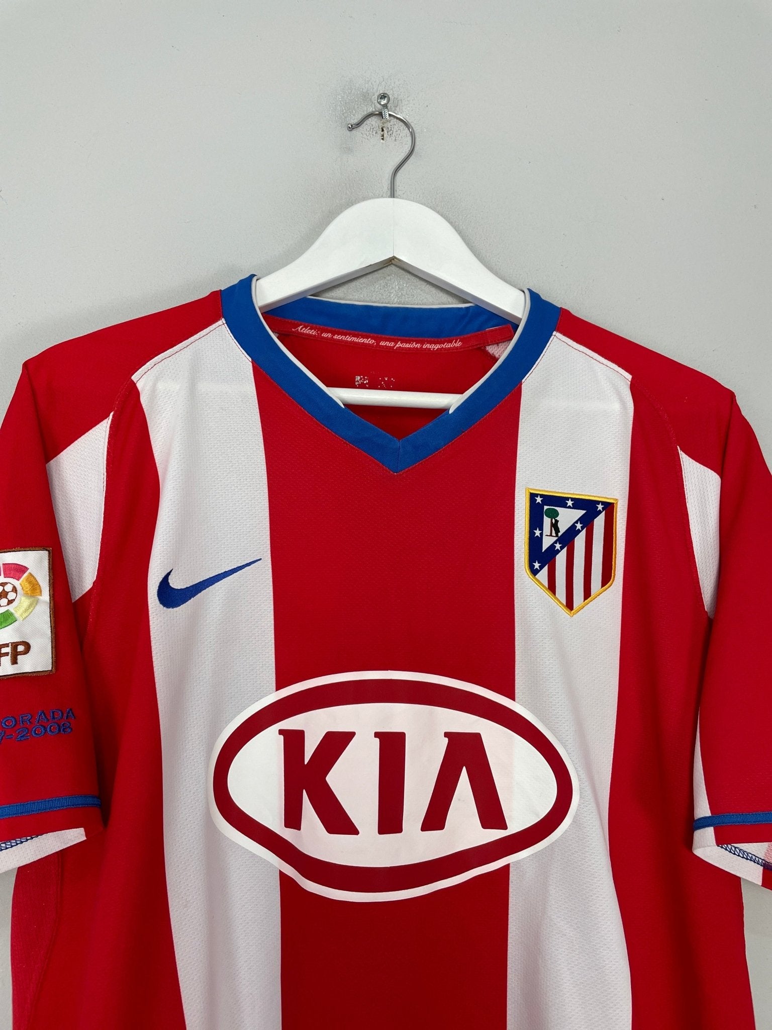 Shop 2007/08 ATLETICO MADRID FORLAN #7 HOME SHIRT (M) NIKE, classic football shirts, vintage football shirts & retro soccer jerseys at Cult Kits