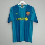 Shop 2007/08 BARCELONA AWAY SHIRT (M) NIKE BASIC, classic football shirts, vintage football shirts & retro soccer jerseys at Cult Kits