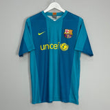 Shop 2007/08 BARCELONA AWAY SHIRT (M) NIKE BASIC, classic football shirts, vintage football shirts & retro soccer jerseys at Cult Kits