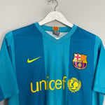 Shop 2007/08 BARCELONA AWAY SHIRT (M) NIKE BASIC, classic football shirts, vintage football shirts & retro soccer jerseys at Cult Kits