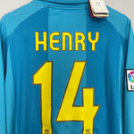 Shop 2007/08 BARCELONA *BNWT* HENRY #14 L/S AWAY SHIRT (L) NIKE, classic football shirts, vintage football shirts & retro soccer jerseys at Cult Kits