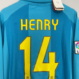 Shop 2007/08 BARCELONA *BNWT* HENRY #14 L/S AWAY SHIRT (L) NIKE, classic football shirts, vintage football shirts & retro soccer jerseys at Cult Kits