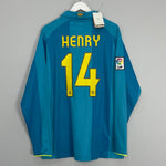 Shop 2007/08 BARCELONA *BNWT* HENRY #14 L/S AWAY SHIRT (L) NIKE, classic football shirts, vintage football shirts & retro soccer jerseys at Cult Kits