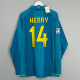 Shop 2007/08 BARCELONA *BNWT* HENRY #14 L/S AWAY SHIRT (L) NIKE, classic football shirts, vintage football shirts & retro soccer jerseys at Cult Kits