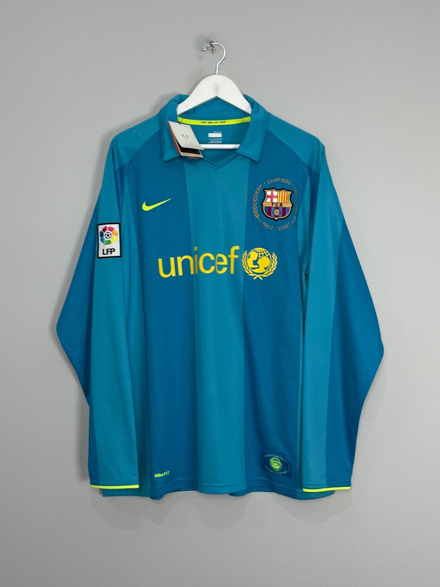 Shop 2007/08 BARCELONA *BNWT* HENRY #14 L/S AWAY SHIRT (L) NIKE, classic football shirts, vintage football shirts & retro soccer jerseys at Cult Kits