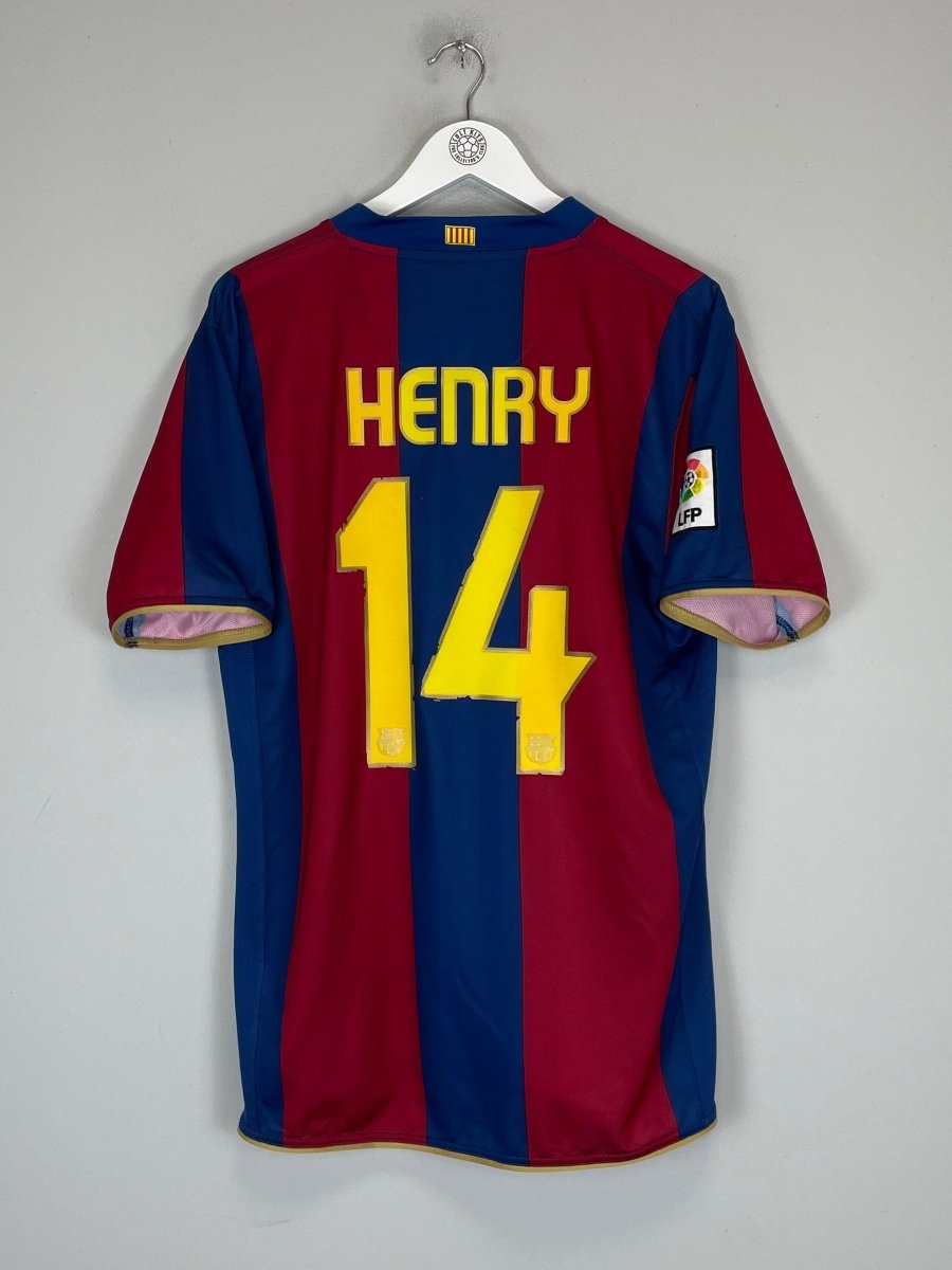 2007/08 BARCELONA HENRY 14 HOME SHIRT (L) NIKE - Cult Kits - Large - Buy Vintage Football Shirts, Authentic Retro Football Shirts For Sale, Classic Football Shirts & Soccer Jersey