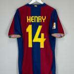 2007/08 BARCELONA HENRY 14 HOME SHIRT (L) NIKE - Cult Kits - Large - Buy Vintage Football Shirts, Authentic Retro Football Shirts For Sale, Classic Football Shirts & Soccer Jersey