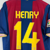 2007/08 BARCELONA HENRY 14 HOME SHIRT (L) NIKE - Cult Kits - Large - Buy Vintage Football Shirts, Authentic Retro Football Shirts For Sale, Classic Football Shirts & Soccer Jersey