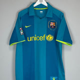 2007/08 BARCELONA MARQUEZ 4 AWAY SHIRT (L) NIKE - Cult Kits - Large - Buy Vintage Football Shirts, Authentic Retro Football Shirts For Sale, Classic Football Shirts & Soccer Jersey