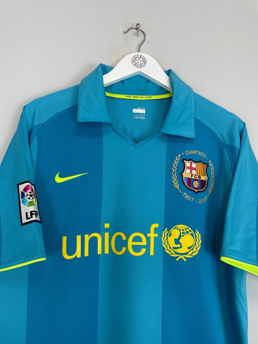 2007/08 BARCELONA MARQUEZ 4 AWAY SHIRT (L) NIKE - Cult Kits - Large - Buy Vintage Football Shirts, Authentic Retro Football Shirts For Sale, Classic Football Shirts & Soccer Jersey