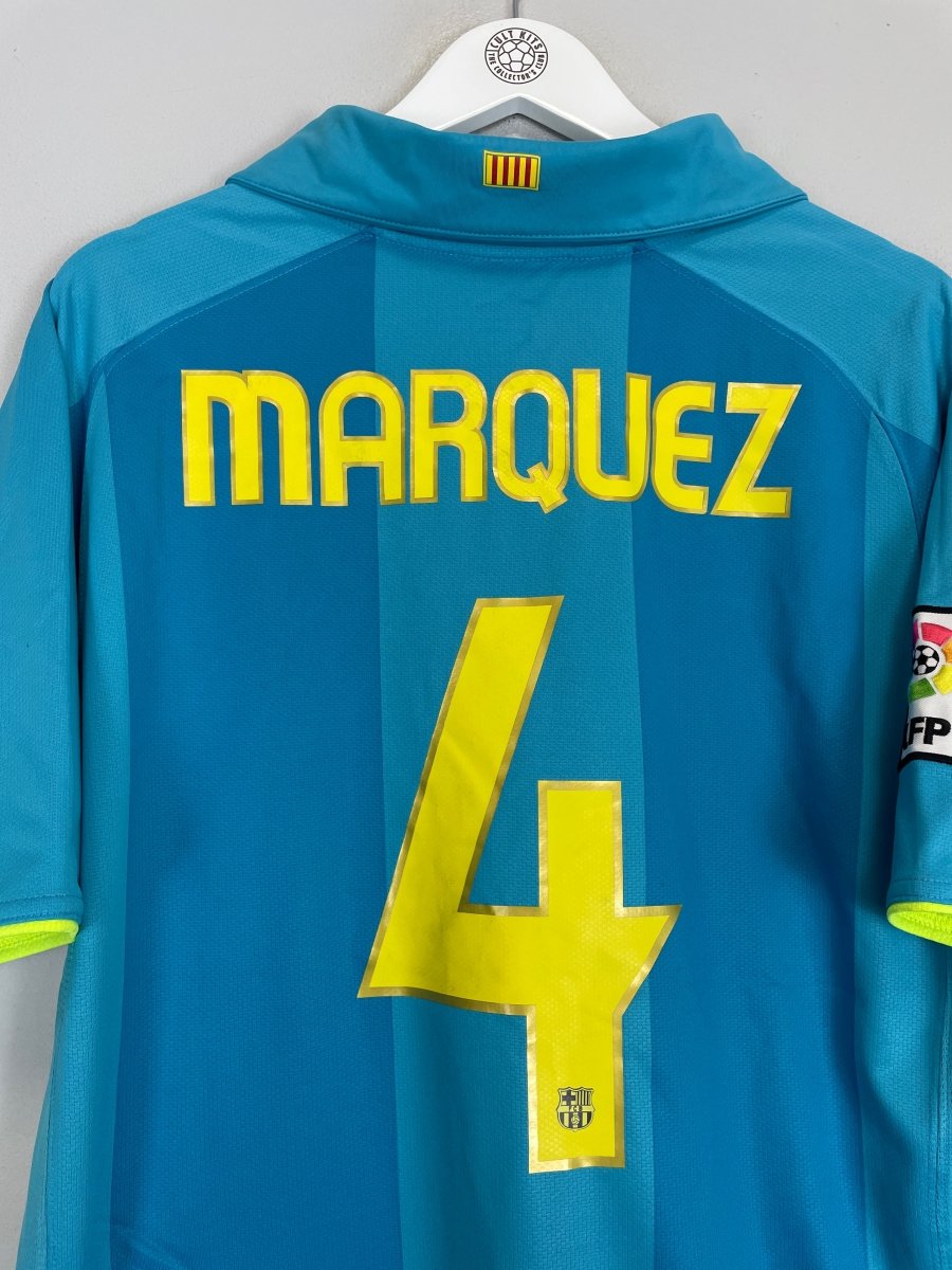 2007/08 BARCELONA MARQUEZ 4 AWAY SHIRT (L) NIKE - Cult Kits - Large - Buy Vintage Football Shirts, Authentic Retro Football Shirts For Sale, Classic Football Shirts & Soccer Jersey