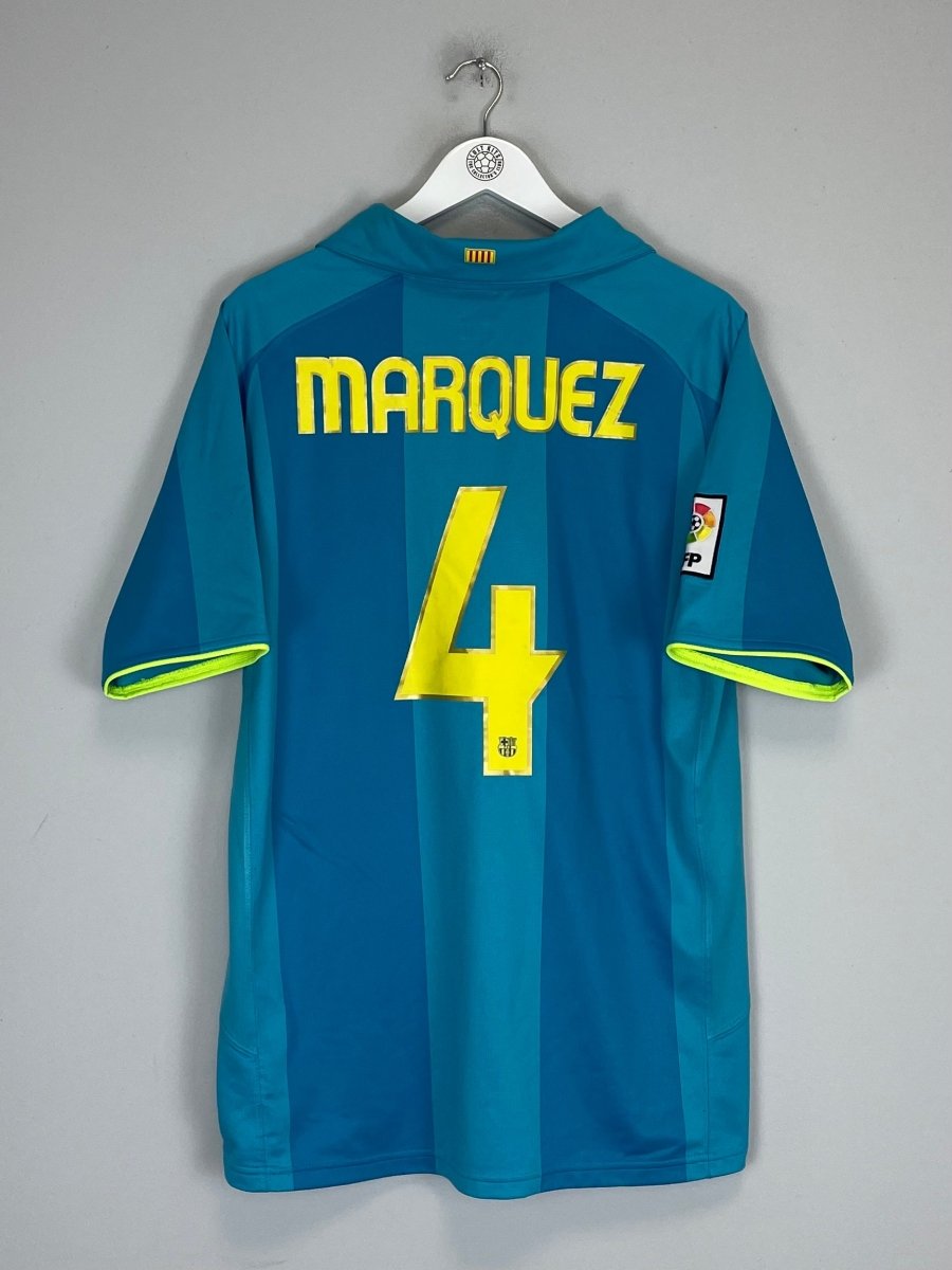 2007/08 BARCELONA MARQUEZ 4 AWAY SHIRT (L) NIKE - Cult Kits - Large - Buy Vintage Football Shirts, Authentic Retro Football Shirts For Sale, Classic Football Shirts & Soccer Jersey