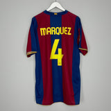 Shop 2007/08 BARCELONA MARQUEZ #4 HOME SHIRT (XXL) NIKE, classic football shirts, vintage football shirts & retro soccer jerseys at Cult Kits