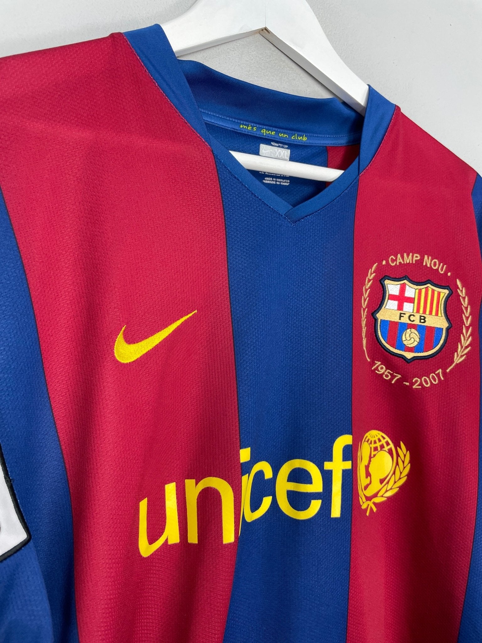 Shop 2007/08 BARCELONA MARQUEZ #4 HOME SHIRT (XXL) NIKE, classic football shirts, vintage football shirts & retro soccer jerseys at Cult Kits