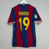 Shop 2007/08 BARCELONA MESSI #19 HOME SHIRT (L) NIKE, classic football shirts, vintage football shirts & retro soccer jerseys at Cult Kits