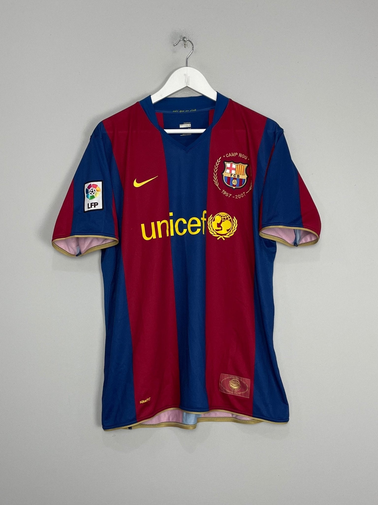 Shop 2007/08 BARCELONA MESSI #19 HOME SHIRT (L) NIKE, classic football shirts, vintage football shirts & retro soccer jerseys at Cult Kits