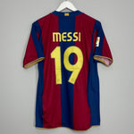 Shop 2007/08 BARCELONA MESSI #19 HOME SHIRT (M) NIKE, classic football shirts, vintage football shirts & retro soccer jerseys at Cult Kits