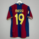 Shop 2007/08 BARCELONA MESSI #19 HOME SHIRT (M) NIKE, classic football shirts, vintage football shirts & retro soccer jerseys at Cult Kits