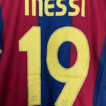 Shop 2007/08 BARCELONA MESSI #19 HOME SHIRT (M) NIKE, classic football shirts, vintage football shirts & retro soccer jerseys at Cult Kits