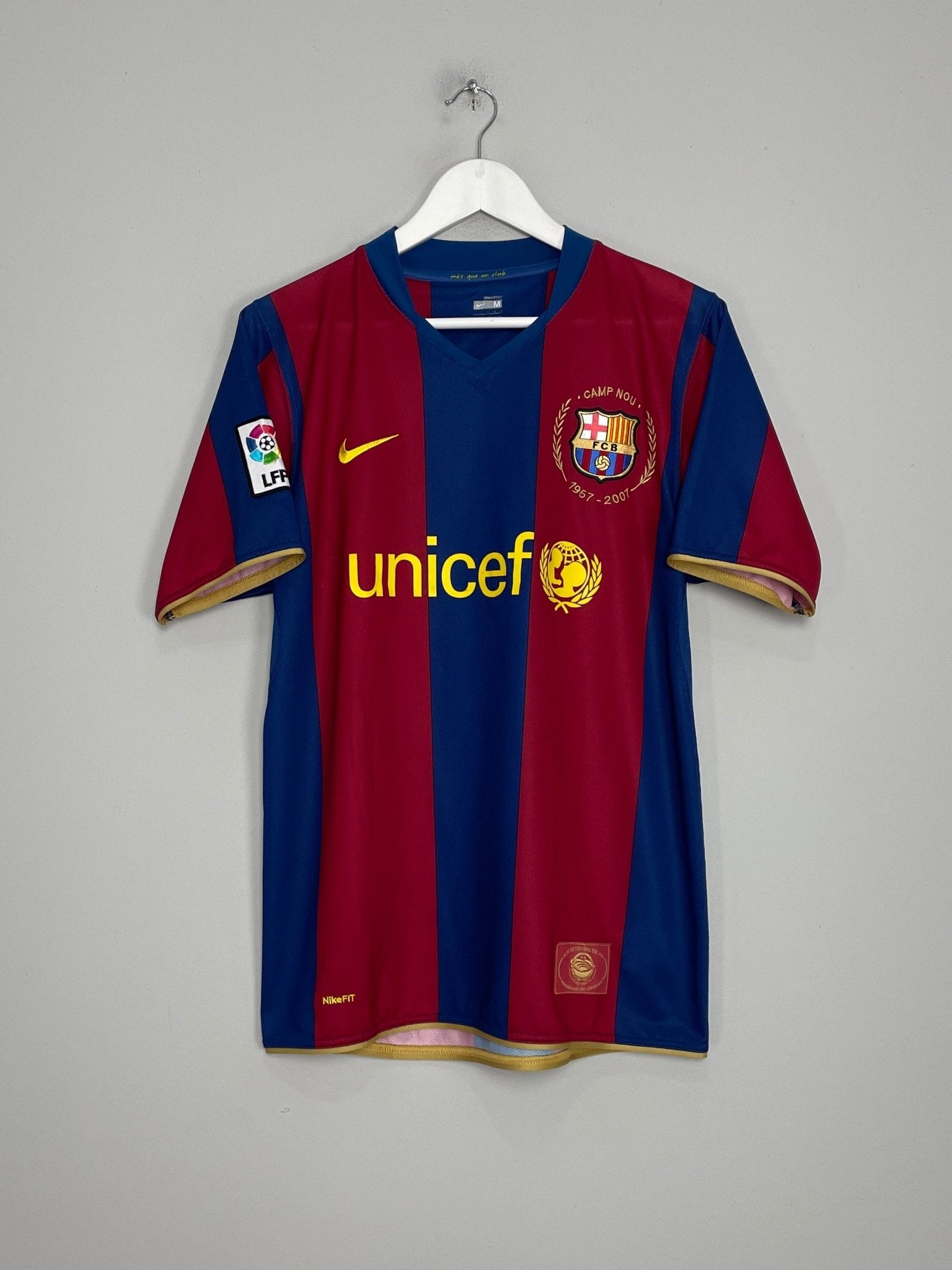 Shop 2007/08 BARCELONA MESSI #19 HOME SHIRT (M) NIKE, classic football shirts, vintage football shirts & retro soccer jerseys at Cult Kits