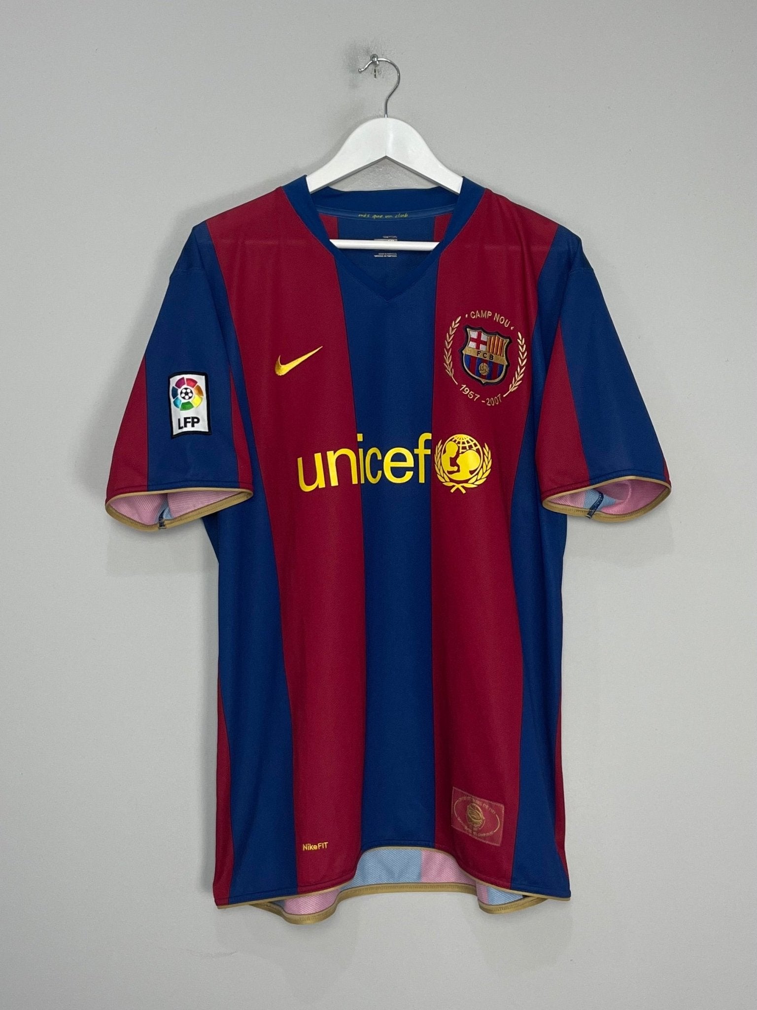 Shop 2007/08 BARCELONA MESSI #19 HOME SHIRT (XL) NIKE, classic football shirts, vintage football shirts & retro soccer jerseys at Cult Kits