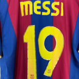 Shop 2007/08 BARCELONA MESSI #19 HOME SHIRT (XL) NIKE, classic football shirts, vintage football shirts & retro soccer jerseys at Cult Kits