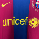Shop 2007/08 BARCELONA MESSI #19 L/S HOME SHIRT (L) NIKE, classic football shirts, vintage football shirts & retro soccer jerseys at Cult Kits