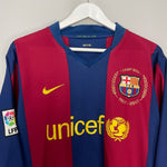 Shop 2007/08 BARCELONA MESSI #19 L/S HOME SHIRT (L) NIKE, classic football shirts, vintage football shirts & retro soccer jerseys at Cult Kits
