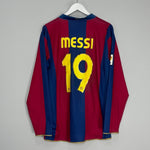Shop 2007/08 BARCELONA MESSI #19 L/S HOME SHIRT (L) NIKE, classic football shirts, vintage football shirts & retro soccer jerseys at Cult Kits