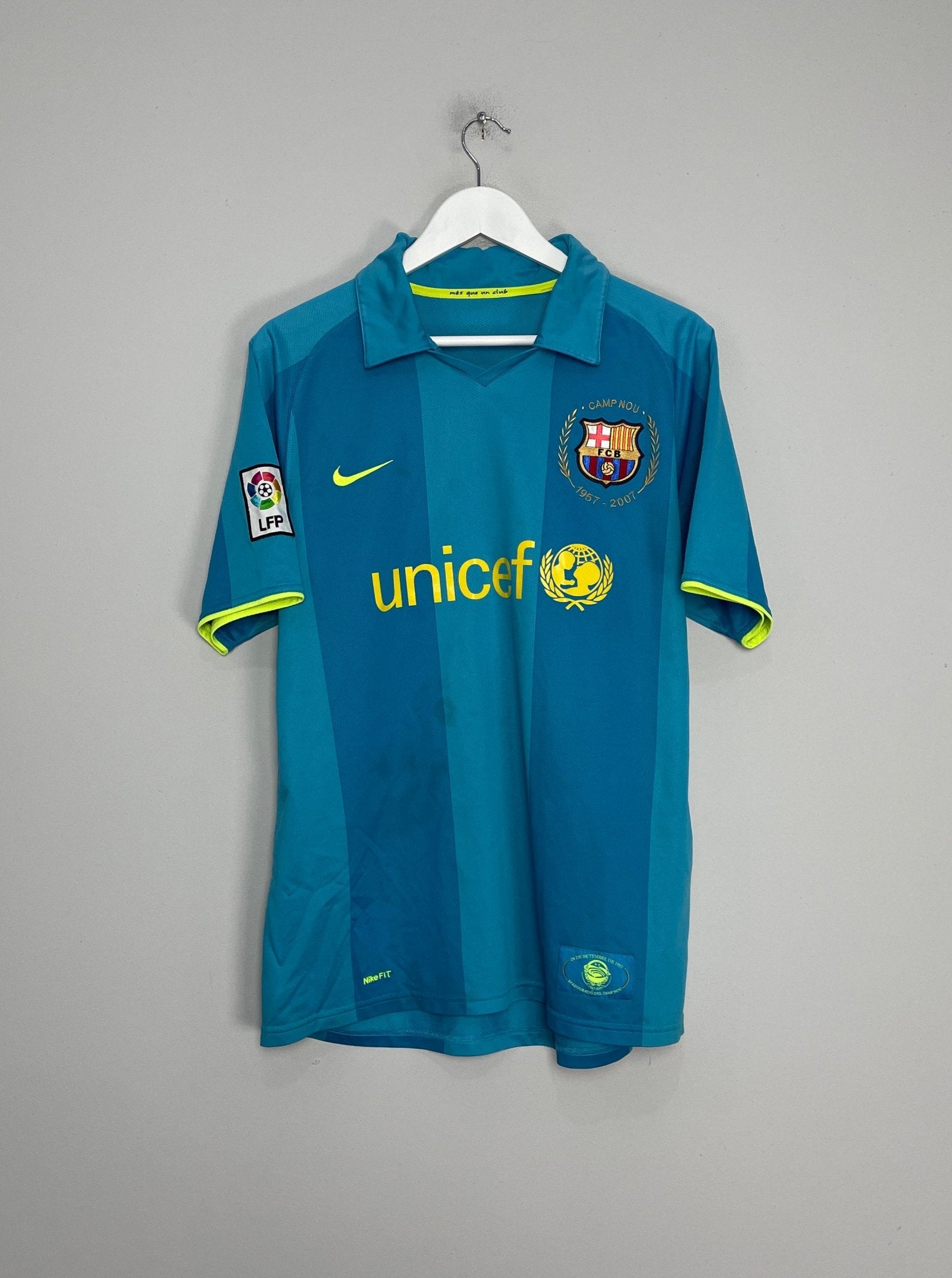 Shop 2007/08 BARCELONA RONALDINHO #10 AWAY SHIRT (L) NIKE, classic football shirts, vintage football shirts & retro soccer jerseys at Cult Kits