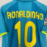 Shop 2007/08 BARCELONA RONALDINHO #10 AWAY SHIRT (M) NIKE, classic football shirts, vintage football shirts & retro soccer jerseys at Cult Kits
