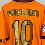 Shop 2007/08 BARCELONA RONALDINHO #10 AWAY SHIRT (XL) NIKE, classic football shirts, vintage football shirts & retro soccer jerseys at Cult Kits