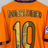 Shop 2007/08 BARCELONA RONALDINHO #10 AWAY SHIRT (XL) NIKE, classic football shirts, vintage football shirts & retro soccer jerseys at Cult Kits