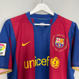 Shop 2007/08 BARCELONA RONALDINHO #10 HOME SHIRT (L) NIKE, classic football shirts, vintage football shirts & retro soccer jerseys at Cult Kits