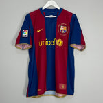Shop 2007/08 BARCELONA RONALDINHO #10 HOME SHIRT (L) NIKE, classic football shirts, vintage football shirts & retro soccer jerseys at Cult Kits