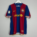 Shop 2007/08 BARCELONA RONALDINHO #10 HOME SHIRT (L) NIKE, classic football shirts, vintage football shirts & retro soccer jerseys at Cult Kits