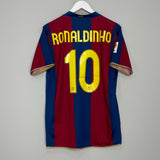 Shop 2007/08 BARCELONA RONALDINHO #10 HOME SHIRT (M) NIKE, classic football shirts, vintage football shirts & retro soccer jerseys at Cult Kits